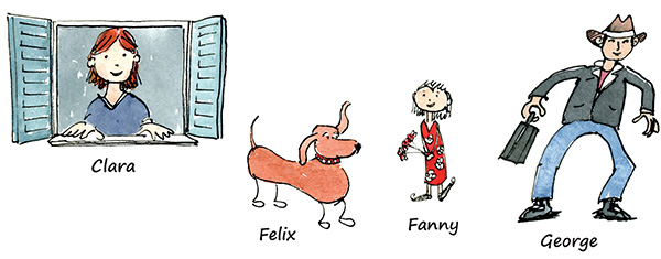 Clara, Felix, Fanny, George